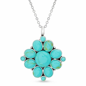 Willowbird Turquoise Pendant in Oxidized Sterling Silver Family Bond