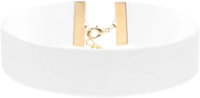 Women Velvet Neck Collar Choker Necklace Adjustable Handmade Hip Hop Costume Cosplay Nightclub Punk Chain Choker