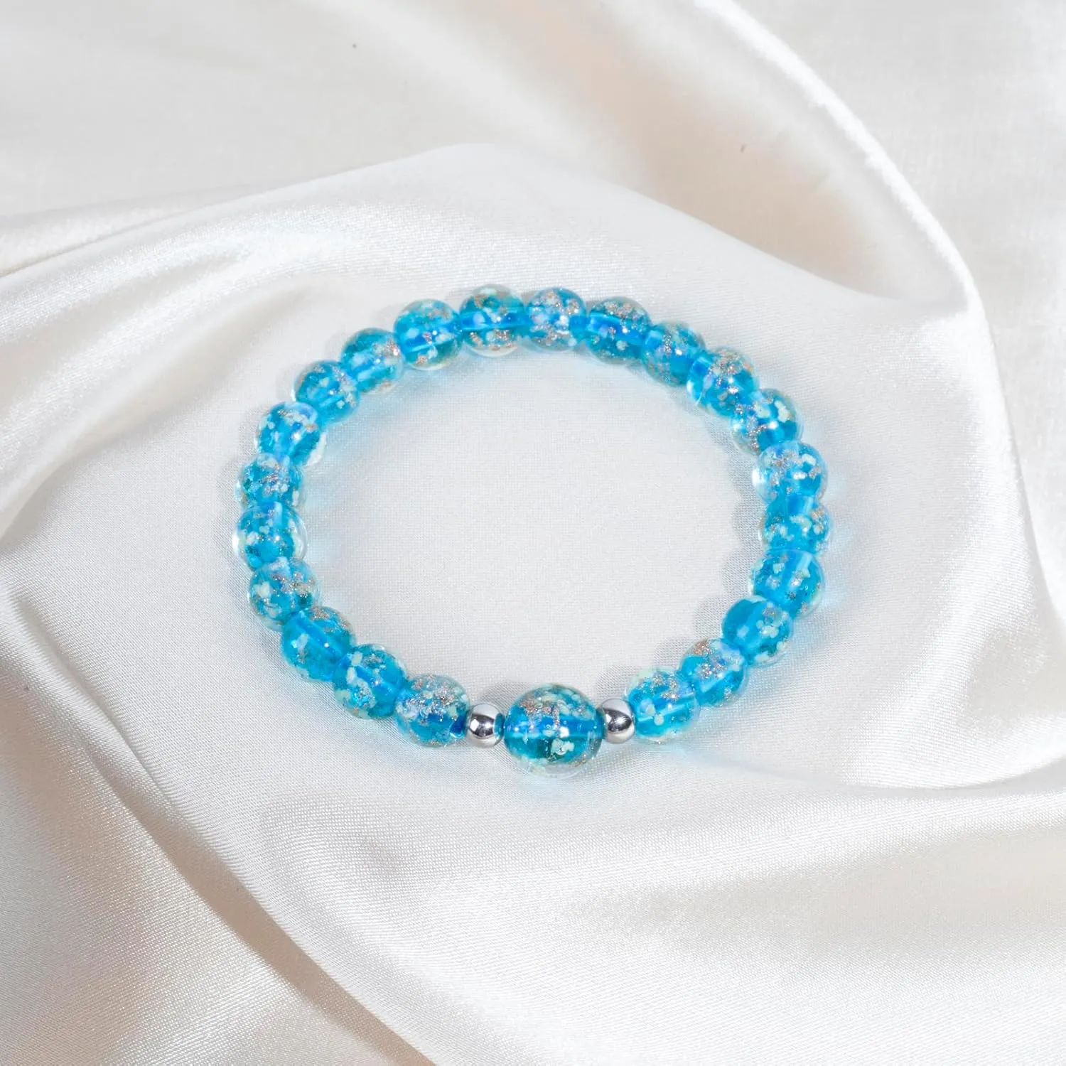 Women's Firefly Beads Murano Glass Jewelry Glow in the Dark Adjustable Bracelets