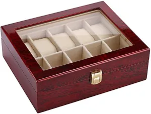 Wooden Watch Box Velvet Watch Display Box Solid Wood Watch Packaging Box