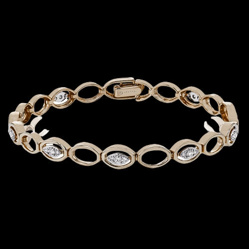ZB845 Bracelet in 14k Gold with Diamonds Ceaseless Perspective