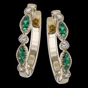 ZE720-Y Color Earring in 14k Gold with Diamonds Radiant Product Modern Decor
