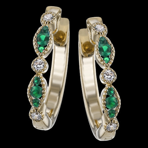 ZE720-Y Color Earring in 14k Gold with Diamonds Radiant Product Modern Decor