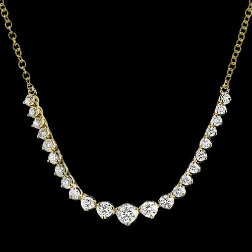 ZN115-Y Necklace in 14k Gold with Diamonds Anniversary Style