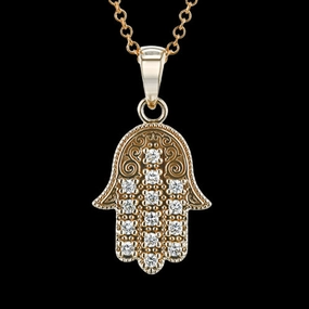 Petite Style ZP1055-R Pendant in 14k Gold with Diamonds