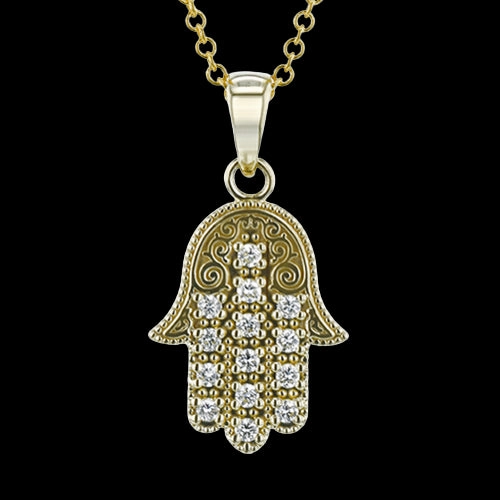 ZP1055-Y Pendant in 14k Gold with Diamonds New collection gentle touch