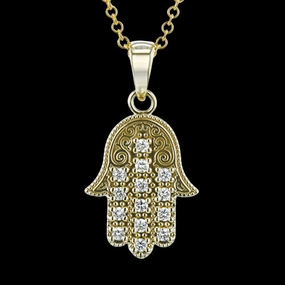 ZP1055-Y Pendant in 14k Gold with Diamonds New collection gentle touch