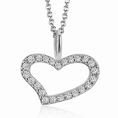 Outdoor Party ZP1133 Heart Pendant in 14k Gold with Diamonds