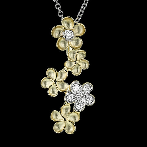 ZP1193 Pendant in 14k Gold with Diamonds Autumn Warm For Confidence