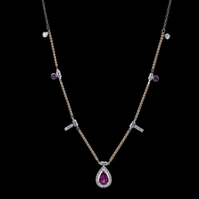 ZP1239 Color Pendant in 14k Gold with Diamonds Contemporary Accent Festival Accent