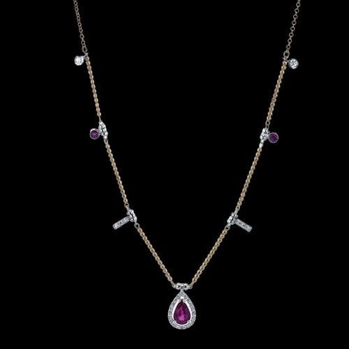 ZP1239 Color Pendant in 14k Gold with Diamonds Contemporary Accent Festival Accent