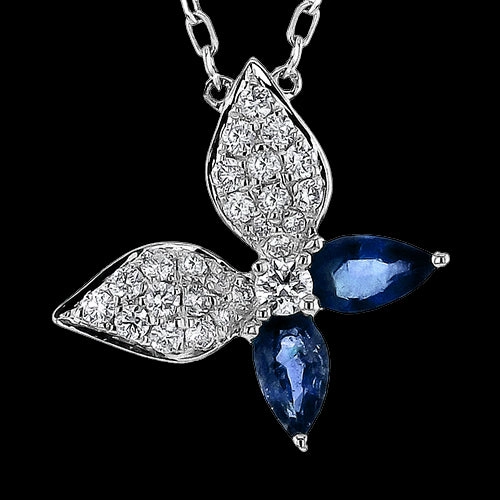 ZP1272 Color Pendant in 14k Gold with Diamonds Trendy Adornment