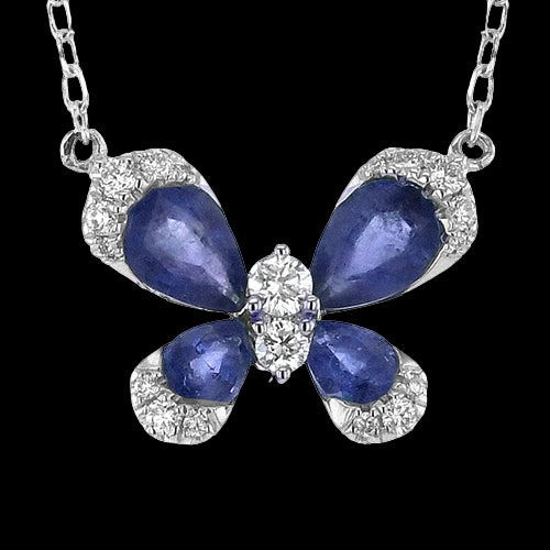 Dainty Accent Inspiring Gift ZP1273 Color Pendant in 14k Gold with Diamonds