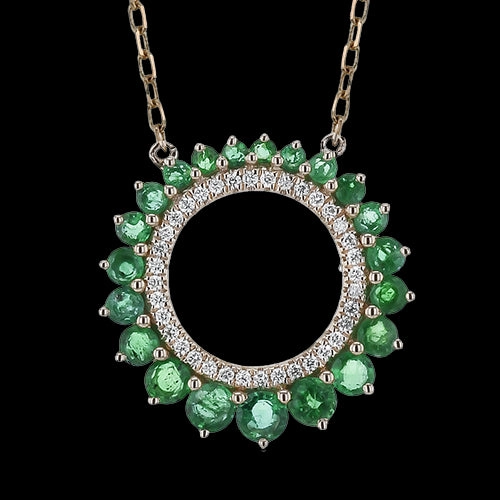 ZP1274-R Color Pendant in 14k Gold with Diamonds Vintage Jewelry