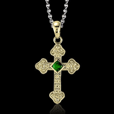 ZP375 Cross Pendant in 14k Gold with Diamonds Simple Style Wonderful Gift