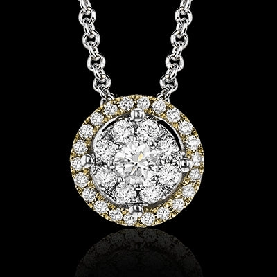 Sophisticated Charm ZP827 Pendant in 14k Gold with Diamonds