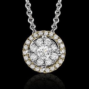 Sophisticated Charm ZP827 Pendant in 14k Gold with Diamonds