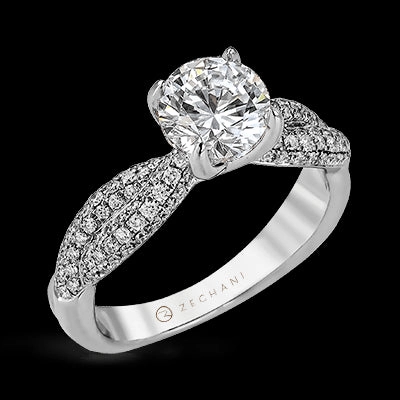 ZR1035 Engagement Ring in 14k Gold with Diamonds Special Gift