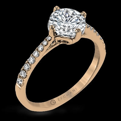 ZR1713 Engagement Ring in 14k Gold with Diamonds For Everyone