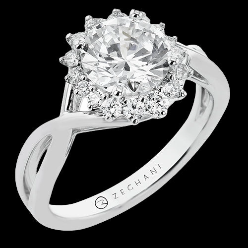 ZR2370 Engagement Ring in 14k Gold with Diamonds Timeless Harmony
