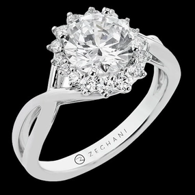 ZR2370 Engagement Ring in 14k Gold with Diamonds Timeless Harmony