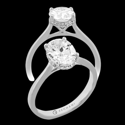 ZR2494-OV Engagement Ring in 14k Gold with Diamonds Exquisite Accessory