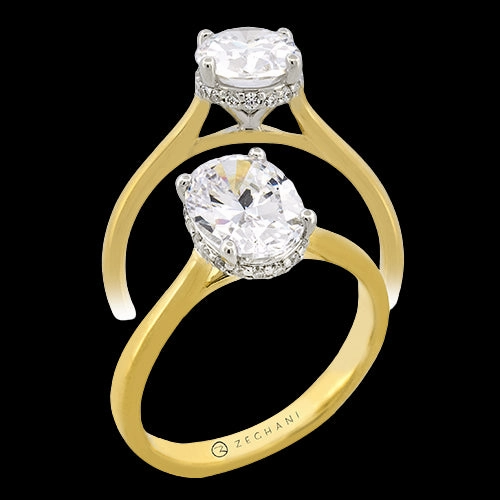 ZR2494-OV Engagement Ring in 14k Gold with Diamonds Artisan Accessory Simple Piece