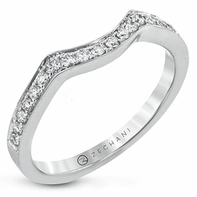 Symbolic Meaning Modern Object ZR30PVWB Wedding Set in 14k Gold with Diamonds